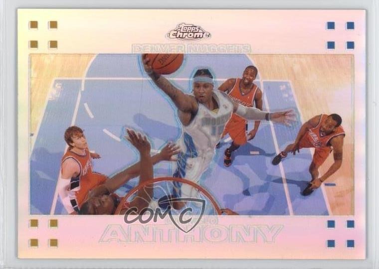 2007-08 Topps Chrome Refractor /999 Carmelo Anthony #15 HOF 8d4