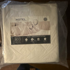 Hotel Signature 800 Thread Count Cotton Sheet Set Full White 6 Piece Breathable