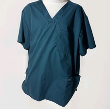 Cherokee Professionals Scrub Top Caribbean Blue 3 Pocket VNeck WW695 Size 3XL