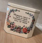 Vintage Carrs Of Carlisle Biscuit Tin With Floral Tapestry Design