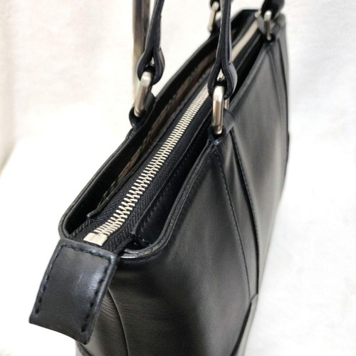 BURBERRY Hand Bag Tote Purse Nova Check Black Leather Authentic - Bild 15 von 24