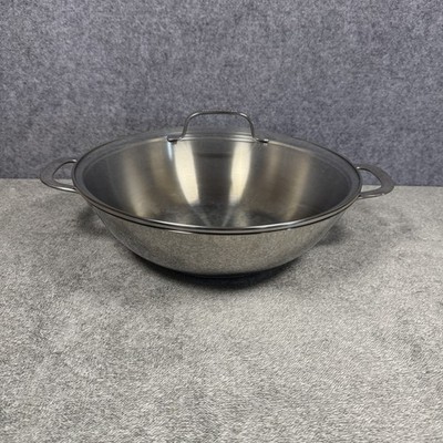 KitchenAid 5-Ply Clad Stainless Steel 12.5'' Wok Induction Oven Safe W/ Lid