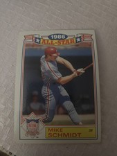 MIKE SCHMIDT 1986 Topps All Star #4 Of 22. 