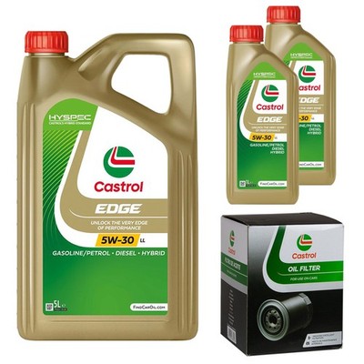 CASTROL Inspektionspaket 7 L EDGE Titanium 5W-30 LL für VW Touareg 3.0 TDI