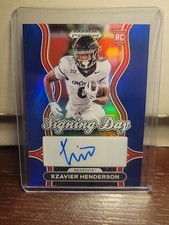 2025 Panini Prizm Draft Picks #SD-XHN Xzavier Henderson Signing Day Blue #/249