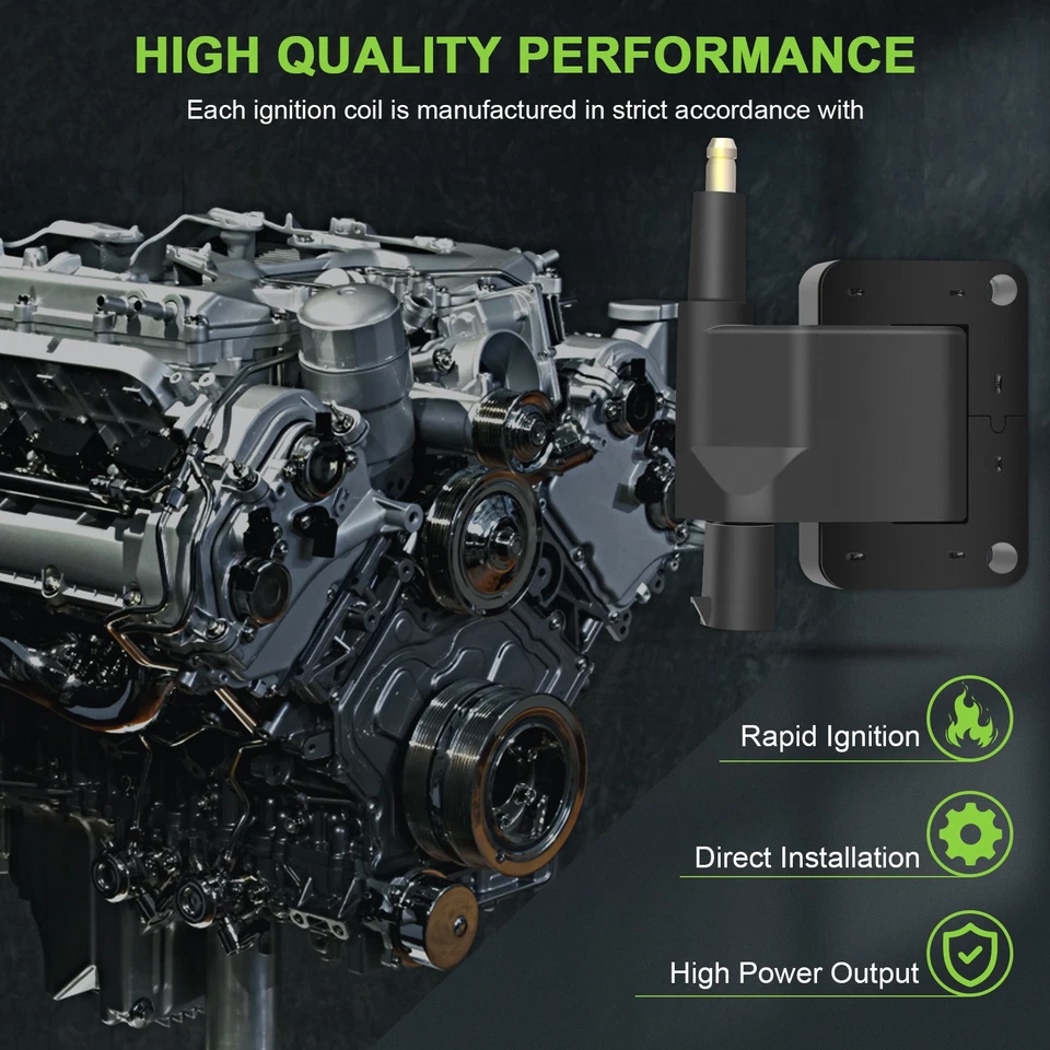 For 1991-1992 Jeep Comanche 4.0L Ignition Coil Spark Plug UF97 - Image 2 of 4