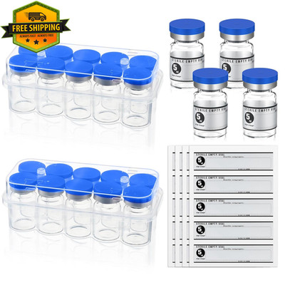 5ml Glass Vials Sterile Self Healing Port 20PCS Storage