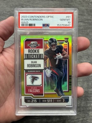 2023 PANINI CONTENDERS OPTIC GOLD BIJAN ROBINSON /10 PSA 10