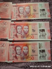 Jamaica 50 Dollar 2022 Nice Polymer Note