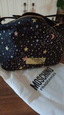 Moschino Fragrances Black Clutch Makeup Bag Purse Pouch New And Dust Bag