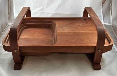James R. DeBastiani Vintage Springwood Tray USA Collapsible 17''
