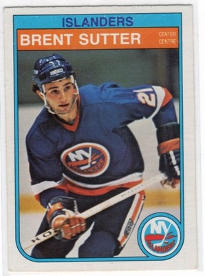 Brent Sutter O-Pee-Chee Card 1982 New York Islanders #216 OPC NYI Hall of Famer
