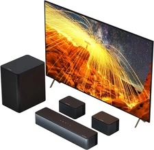 5.1 Virtual Surround Sound Bar, 320W Home Theater Surround System with Adjustabl