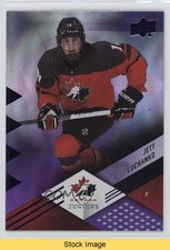 2024 Team Canada Juniors Purple Patterned Foilboard Jett Luchanko #64 READ 4et