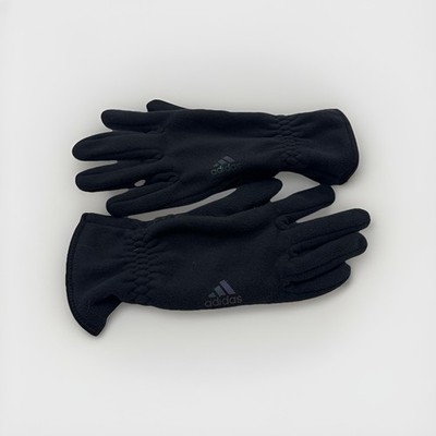 Adidas Gloves Womens Medium Black Fleece Touchscreen Grip Running Winter AW0060