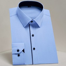Camicie eleganti classiche con abbottonatura frontale con cuciture a contrasto