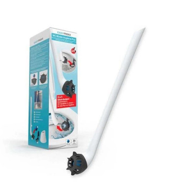 EASYmaxx WC-Bürste Hygiene Plus 2 in 1 WC Spühlstein Klo Bürste weiß/schwarz