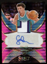 TIDJANE SALAUN 2024-25 Panini Select Rookie Patch Auto Pink Pulsar /15 Hornets