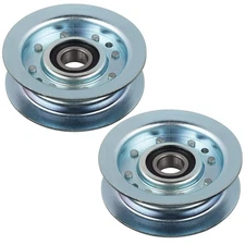 Flat Idler Pulley 2-Pack for John Deere D140 D102 D110 D125 D130 L120 L118