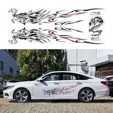Car Decal Dragon Totem Vinyl Decal DIY Styling Decorated Car Glossy Black  Red