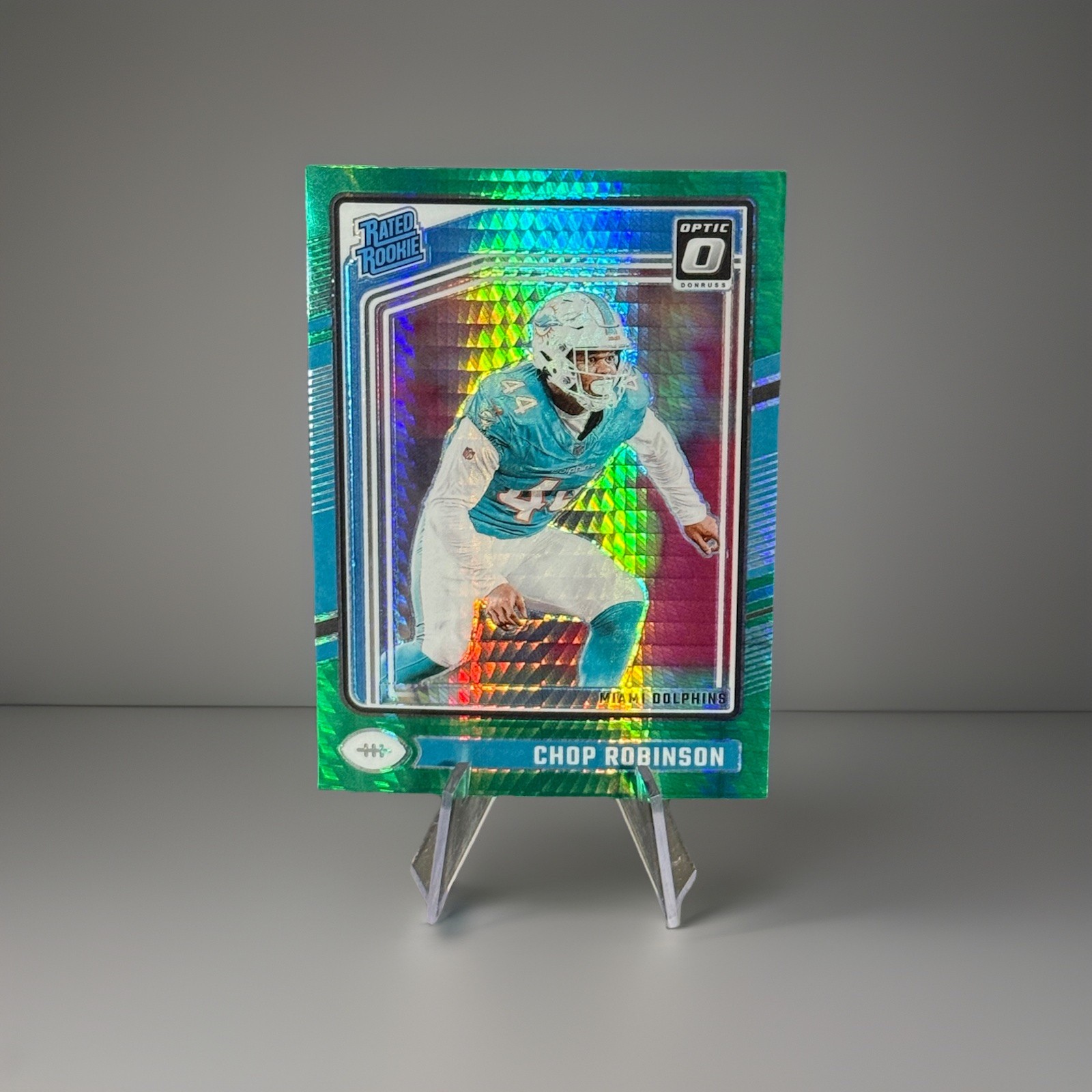 2024 Panini Donruss Optic - Rated Rookie Chop Robinson #219 Green Hyper Prizm...