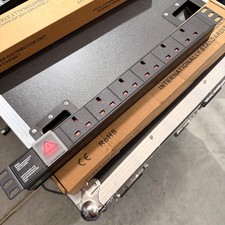 New 6 WAY 13A Disto 1U 19" Surge Protect Rack Mount Power Distribution Extension