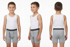 Hanes Boys Underwear 4-Pack Boxer Briefs 1 Gray 2 Black And 1 Blue Size L