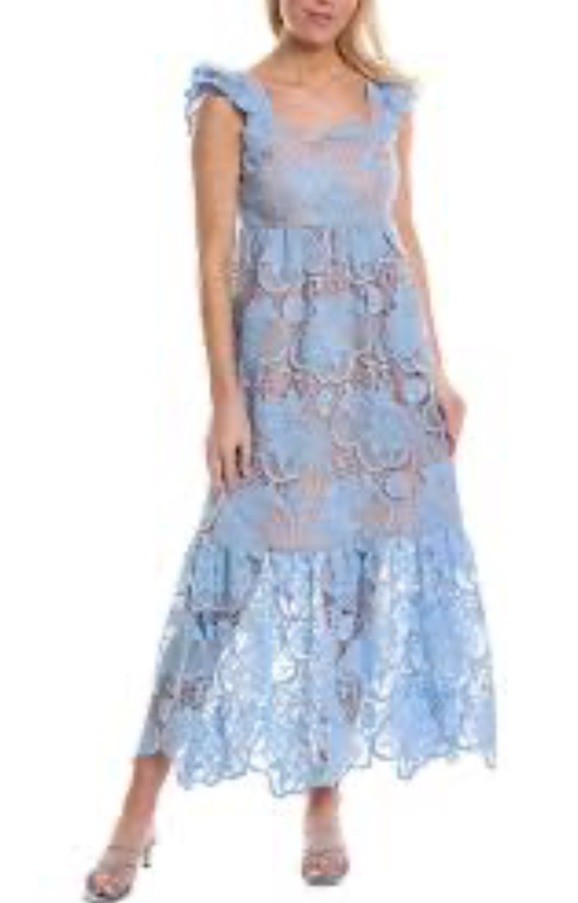 Crosby By Mollie Burch byrdie Lace Dress In Blue NWT! XXS