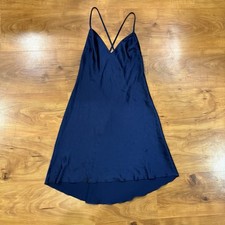 VTG Victoria  s Secret Baby Doll Intimates Women  s Blue Night Slip Dress Sz S