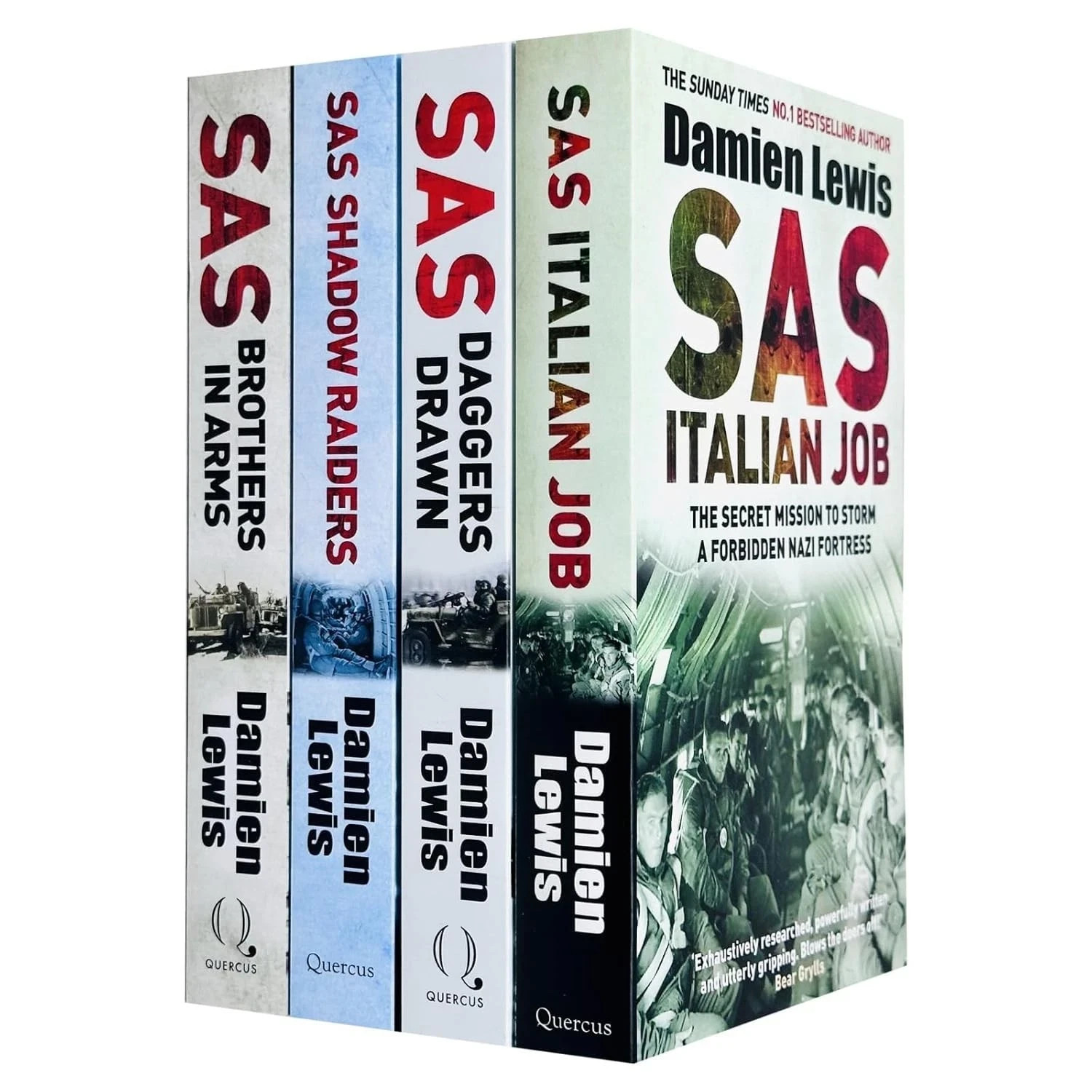 Damien Lewis Collection 4 Books Set SAS Shadow Raiders, SAS Brothers in Arms