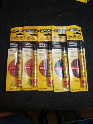 (5) New Minwax Wood Finish Stain Marker Touch Up Furniture Multiple Colors MIX 