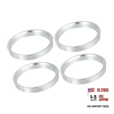 71.6mm to 64.1mm Universal Car Hub Centric Rings Silver Tone - Pack of 4 Auto