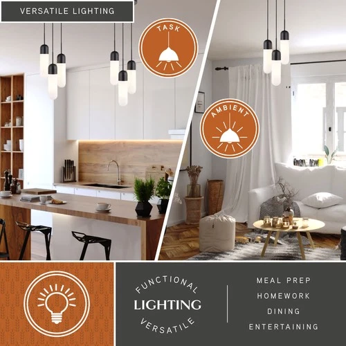 Vaxcel Lighting P0423 3 Light 10"W Suspension Mini Pendant - Black - Picture 9 of 11