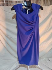 Calvin Klein Women's Royal Blue Sleeveless Sheath Dress With Back Zipper Size 4