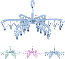 Foldable Drying Rack with 24 Clips for Drying Socks Lingerie Baby Clothes Drying