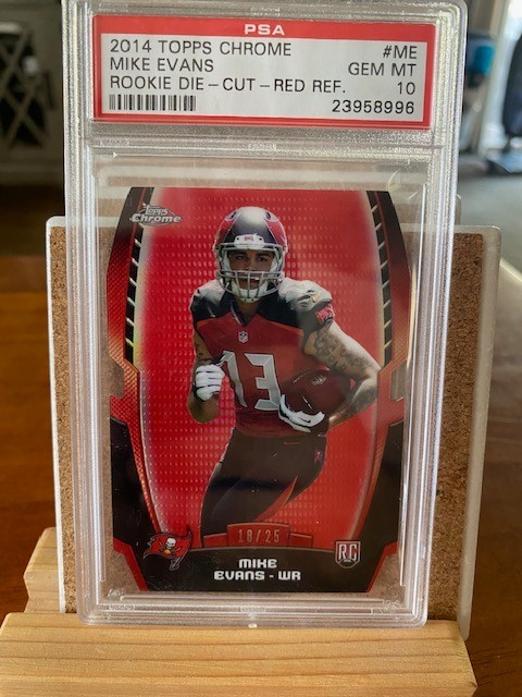 Mike Evans Topps Chrome Rookie Die-Cut #ME Red Refractor