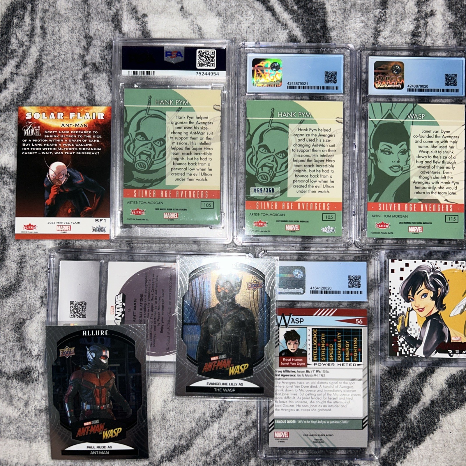 Marvel cards ANTMAN & WASP Anime Momoko Autos Avengers PSA 10 CGC graded slabs view 18
