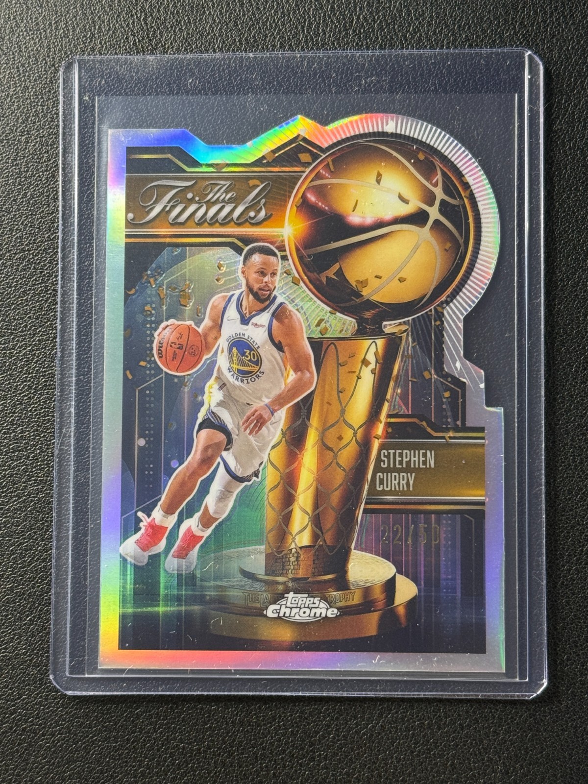 STEPHEN STEPH CURRY 2025-26 TOPPS CHROME THE FINALS DIE-CUT REFRACTOR SSP 22/50