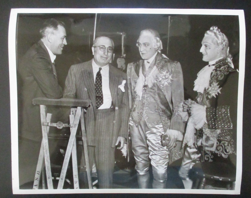 JOHN BARRYMORE LOUIS B MAYER W S VAN DYKE Candid 1938 MARIE ANTOINETTE MGM Photo