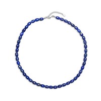 Lapislazuli Rhodium Silber Halskette, 150Ct