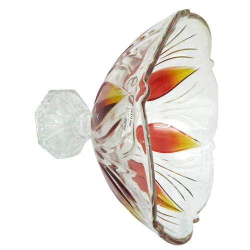 24cm Art Glass Footed Bowl Cake Fruit Dessert Icecream Stand Coloured Glassware - Imagen 5 de 5