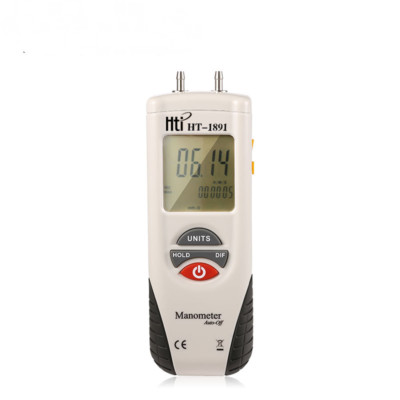 HT-1891 Digital Manometer,Dual Port Air Pressure Gauge HVAC Gas Teste Meter