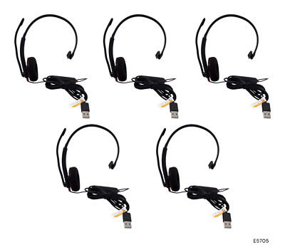 Plantronics Blackwire C310-M Mono Headset W/non-detach USB Adapter Lot of5 E5705