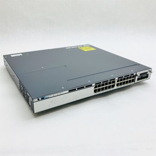 Cisco Catalyst 3750-X WS-C3750X-24P-L PoE+ Network Switch w/C3KX-NM-10G Module