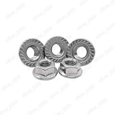 304 Stainless Steel Hex Flange Nuts Serrated Lock Nut M3 M4 M5 M6 M8 M10 M12 M20
