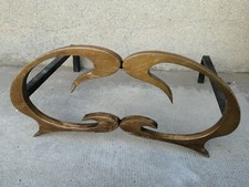 Paire chenets design 70 Jacques Charles andirons fire  bronze iron cheminée