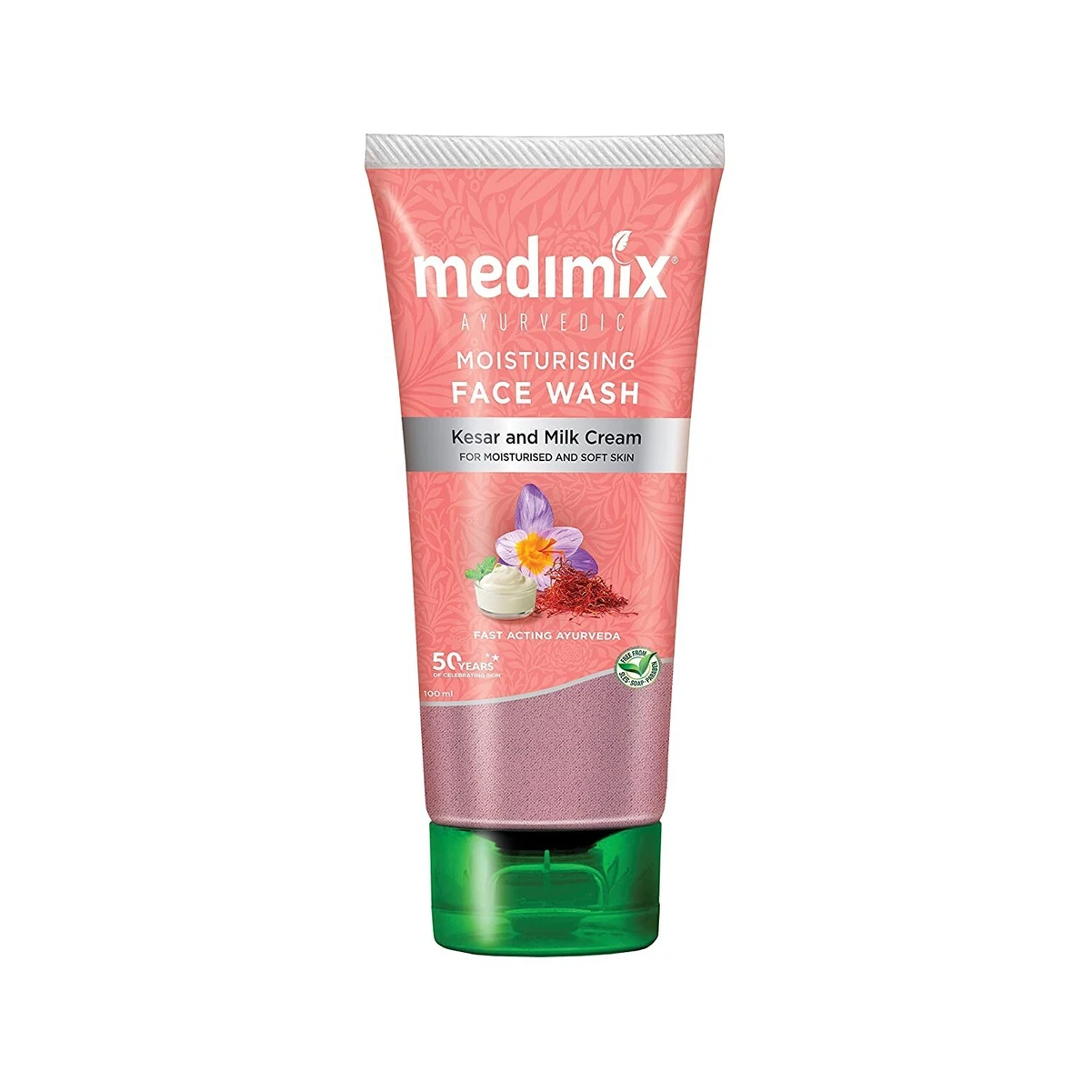 Medimix Ayurvedic Moisturising Face Wash Kesar Milk Cream 100ml