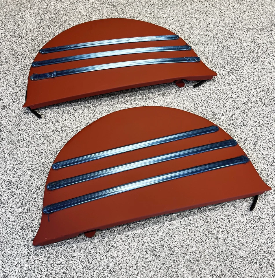 Faldones de guardabarros de acero de montaje exterior con molduras para auto Chevy 1941-1948 Foto 2 de 4