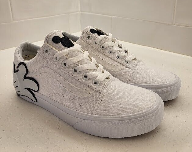 Vans Old Skool Disney Mickey Mouse Hand true white Women Size