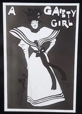 A Gaiety Girl, Image of 1894 Poster, Dudley Hardy, Magic Lantern Glass Slide